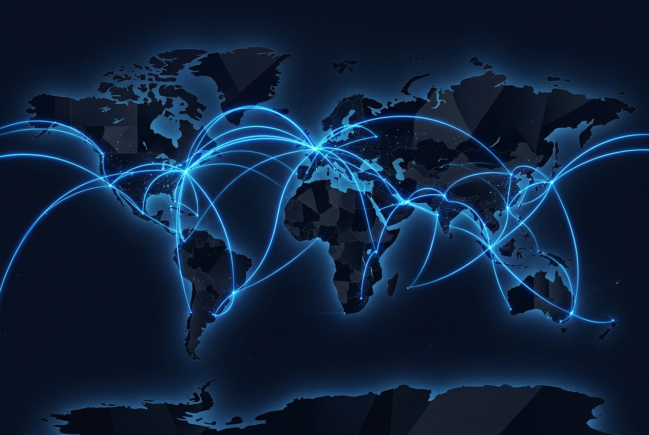 Live global logistics network map
